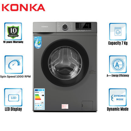 KONKA Washing Machine KG70-10L21 (7.0 KG) Front Loading